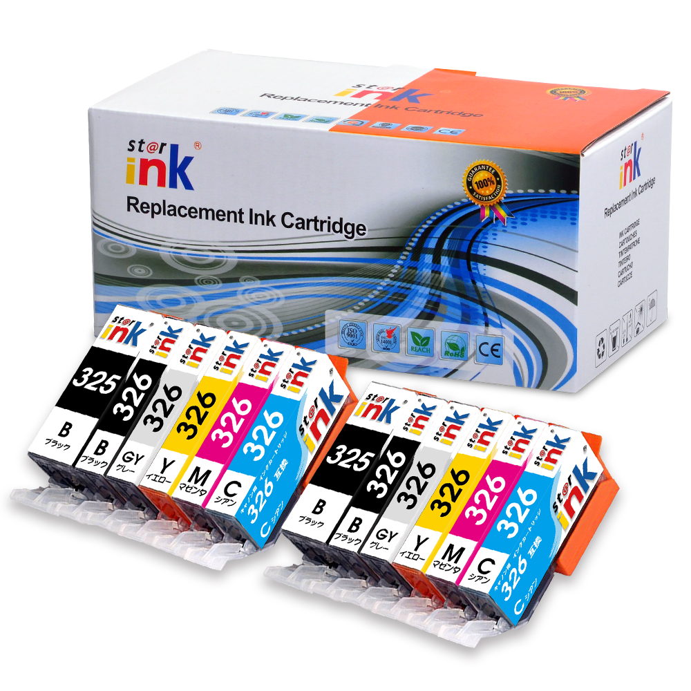 Starink Compatible Ink Cartridge Canon BCI-325BK、326BK、326C、326M、326Y