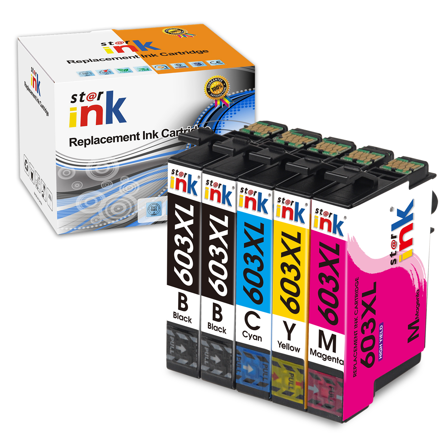 Starink Compatible Ink Cartridge Epson-603XL-BK、603XL-C、603XL-M、603XL-Y、